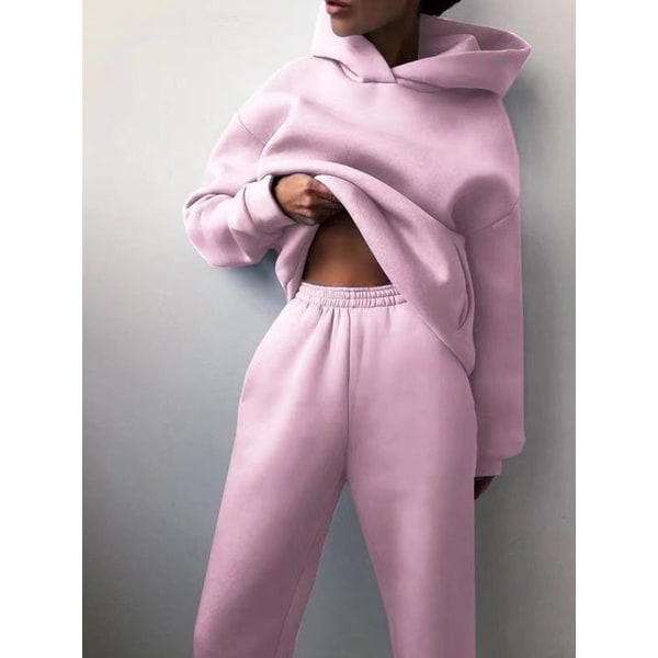 Women's Oversized Hoodie Sweatpants Set with Fleece and Matching Sweatshirt - Image 3