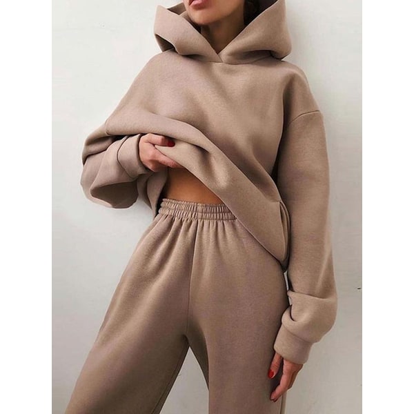 Women's Oversized Hoodie Sweatpants Set with Fleece and Matching Sweatshirt - Image 5