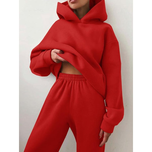Women's Oversized Hoodie Sweatpants Set with Fleece and Matching Sweatshirt - Image 6