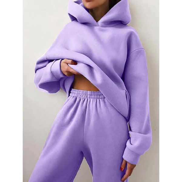 Women's Oversized Hoodie Sweatpants Set with Fleece and Matching Sweatshirt - Image 8