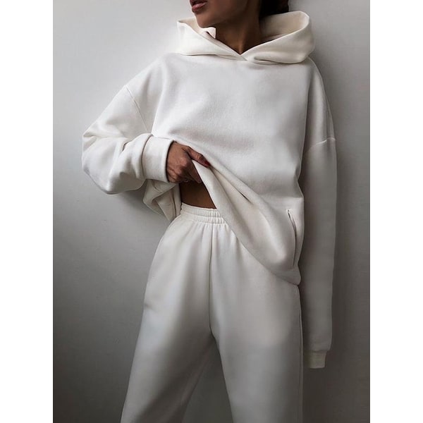 Women's Oversized Hoodie Sweatpants Set with Fleece and Matching Sweatshirt - Image 9