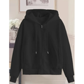 Women's Oversized Zip Up Hoodie with Drawstring and Functional Pockets - Image 5