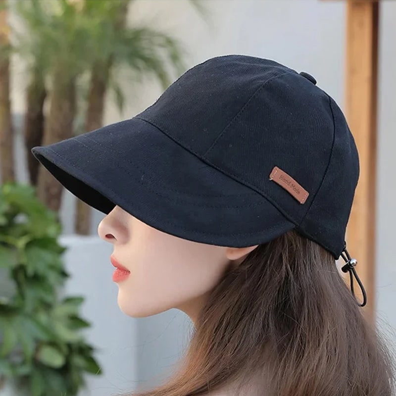 Women's Packable Wide Brim Sun Hat Travel Foldable | Adjustable Drawstring - Image 1