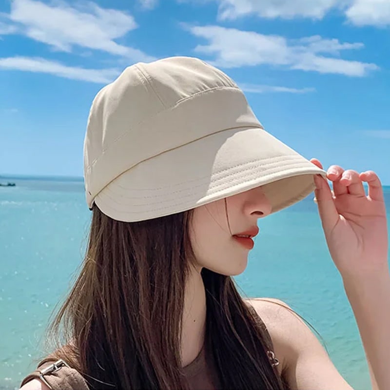 Women's Packable Wide Brim Sun Hat Travel Foldable | Adjustable Drawstring - Image 2