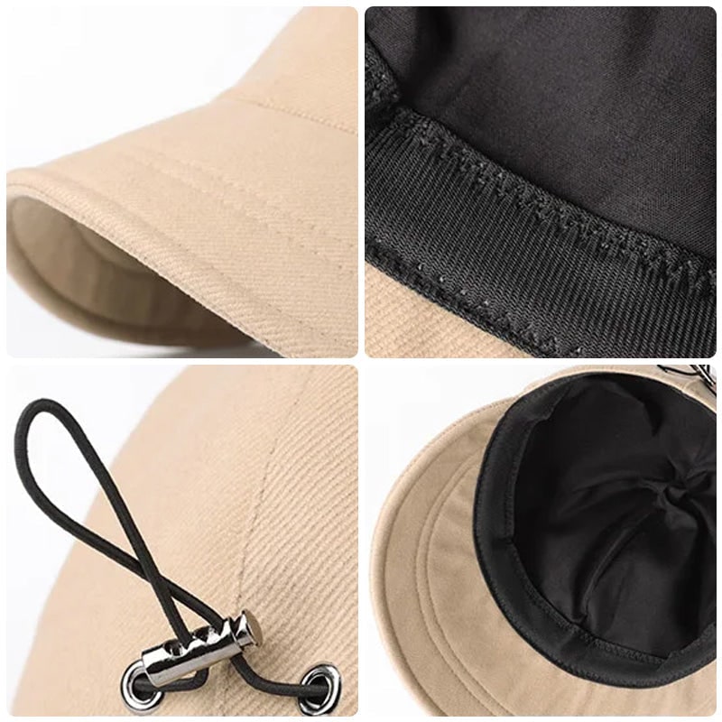 Women's Packable Wide Brim Sun Hat Travel Foldable | Adjustable Drawstring - Image 5