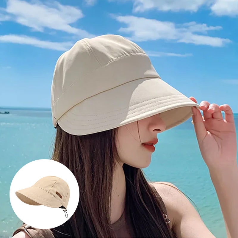 Women's Packable Wide Brim Sun Hat Travel Foldable | Adjustable Drawstring - Image 8