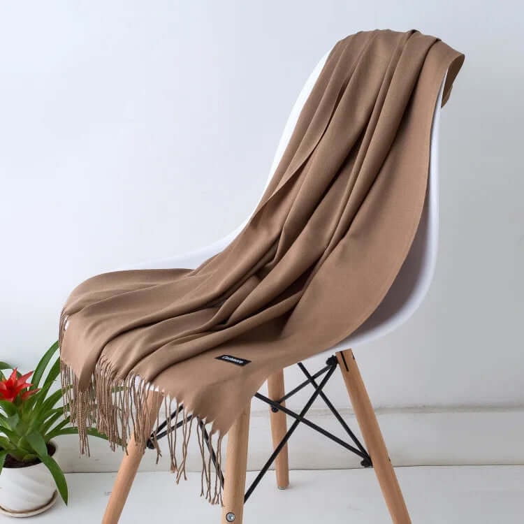 Women's Pashmina Scarf and Shawl with Fringed Tassel Ends for Christmas - Image 10