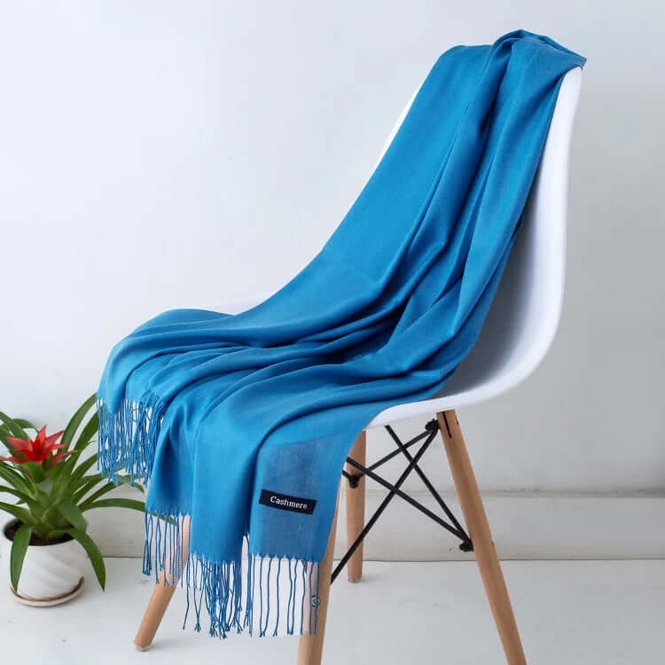 Women's Pashmina Scarf and Shawl with Fringed Tassel Ends for Christmas - Image 12