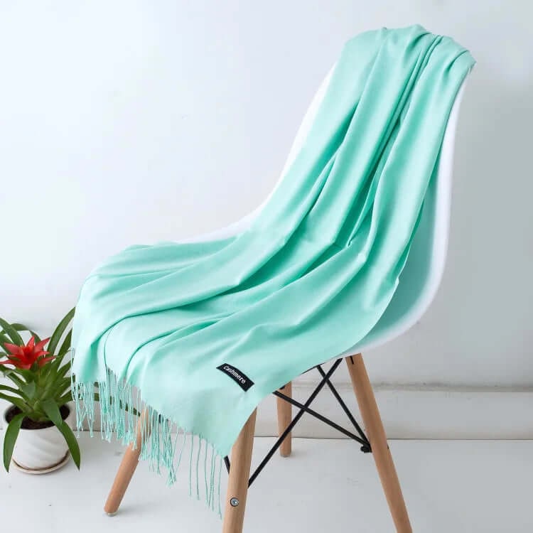 Women's Pashmina Scarf and Shawl with Fringed Tassel Ends for Christmas - Image 13