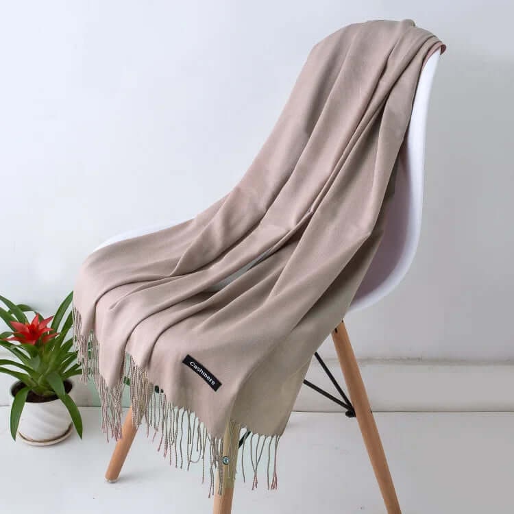 Women's Pashmina Scarf and Shawl with Fringed Tassel Ends for Christmas - Image 14