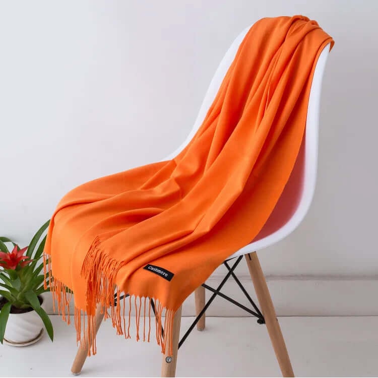 Women's Pashmina Scarf and Shawl with Fringed Tassel Ends for Christmas - Image 15