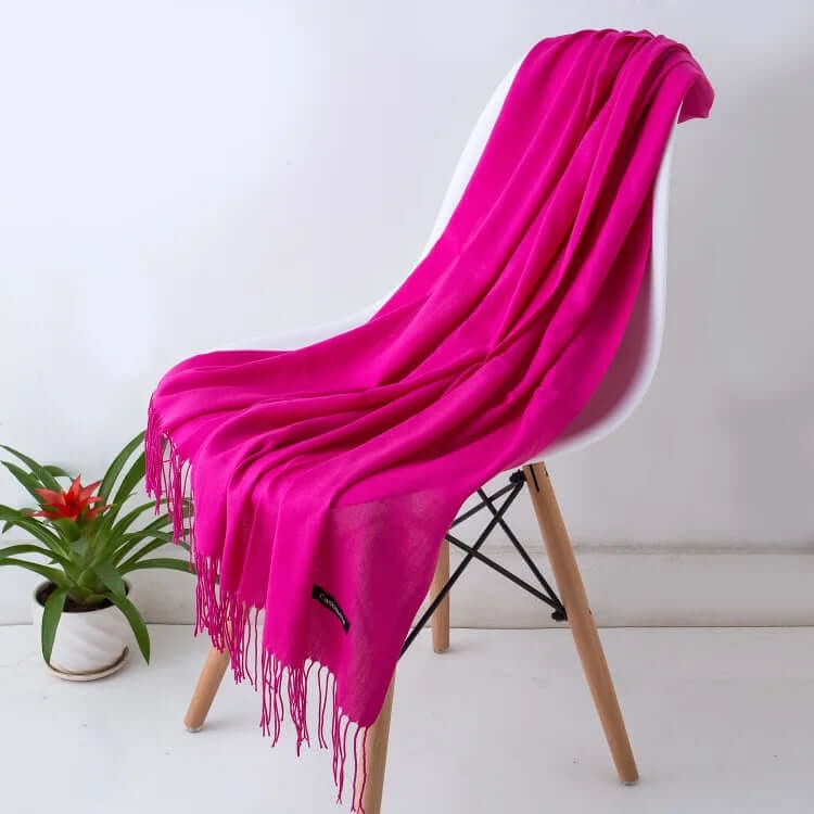 Women's Pashmina Scarf and Shawl with Fringed Tassel Ends for Christmas - Image 17