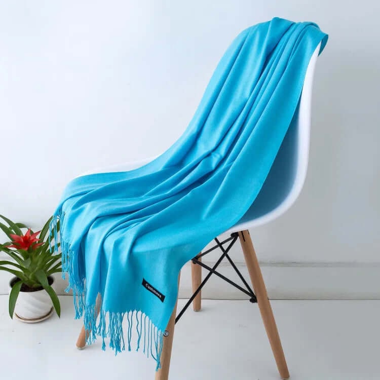 Women's Pashmina Scarf and Shawl with Fringed Tassel Ends for Christmas - Image 19