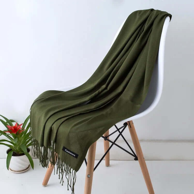 Women's Pashmina Scarf and Shawl with Fringed Tassel Ends for Christmas - Image 28