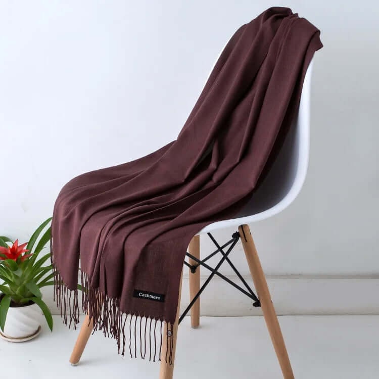 Women's Pashmina Scarf and Shawl with Fringed Tassel Ends for Christmas - Image 31