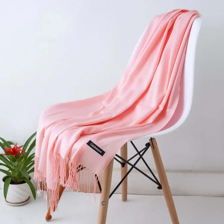 Women's Pashmina Scarf and Shawl with Fringed Tassel Ends for Christmas - Image 35