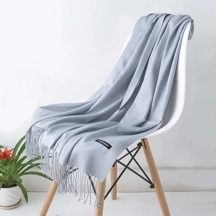 Women's Pashmina Scarf and Shawl with Fringed Tassel Ends for Christmas - Image 37
