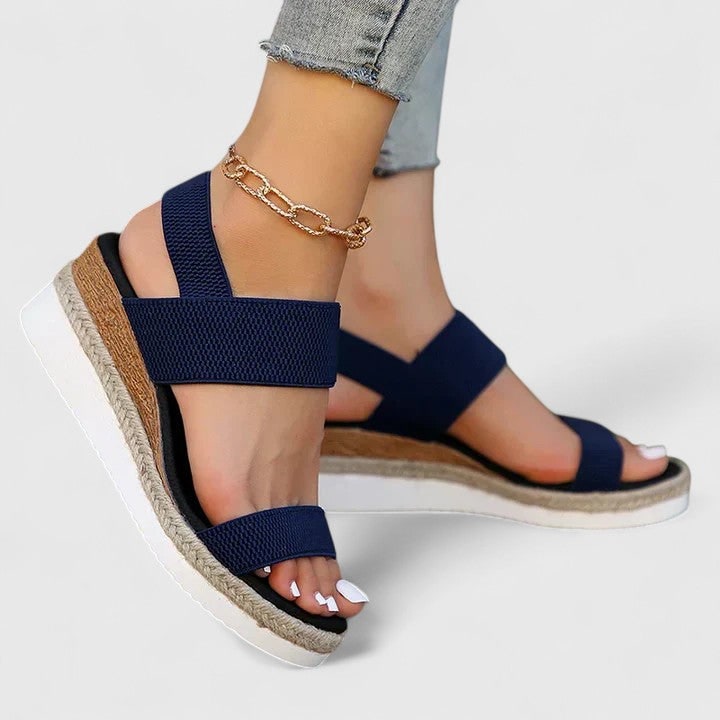 Women's Platform Espadrille Wedge Sandals | Elastic Strap Slip-On - Image 11