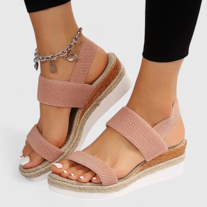 Women's Platform Espadrille Wedge Sandals | Elastic Strap Slip-On - Image 8