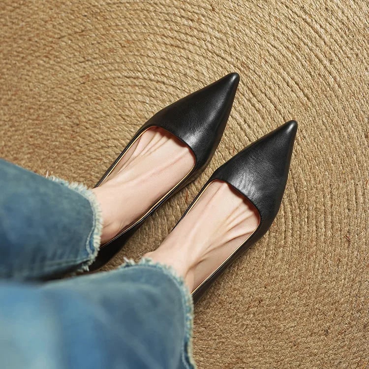 Women's Pointed Toe Kitten Heel Pumps with Padded Insole - Image 27