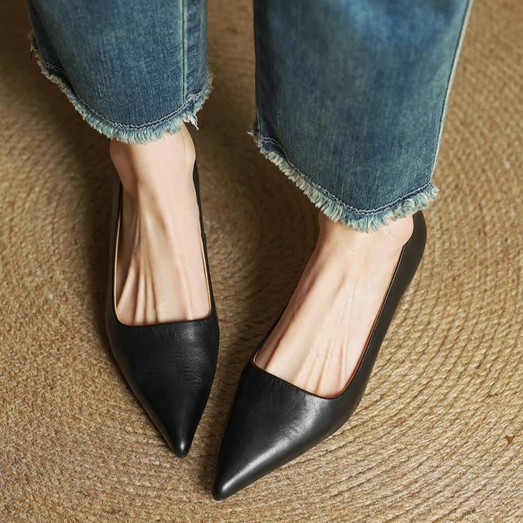 Women's Pointed Toe Kitten Heel Pumps with Padded Insole - Image 28