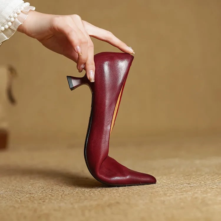 Women's Pointed Toe Kitten Heel Pumps with Padded Insole - Image 3