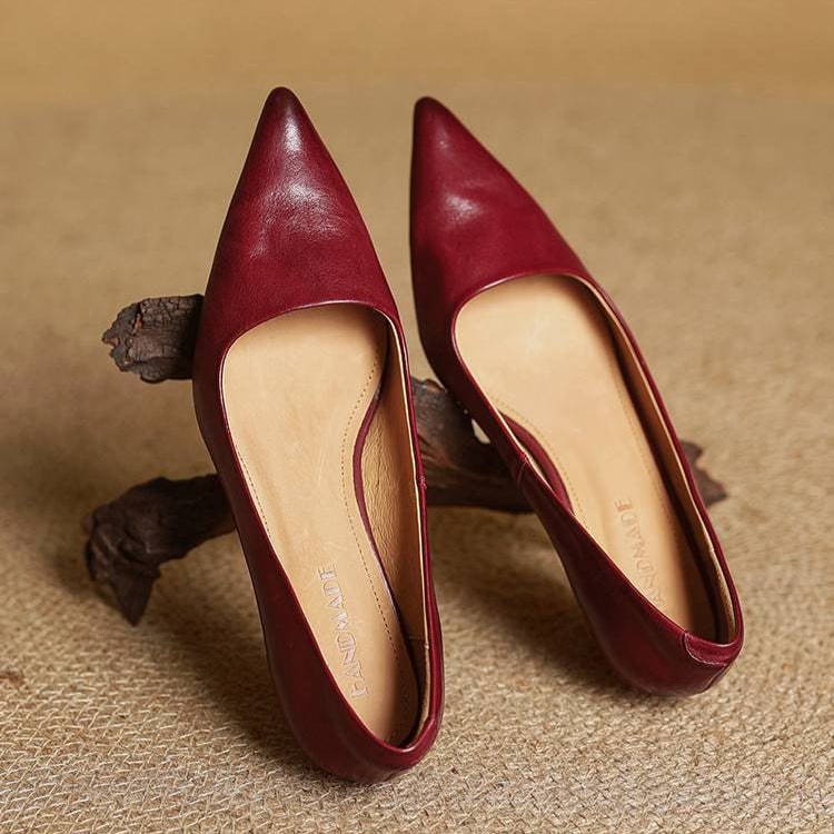 Women's Pointed Toe Kitten Heel Pumps with Padded Insole - Image 7