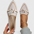 Women's Pointed Toe Knit Flats Comfortable Everyday | Slip-On Cushioned - Image 2