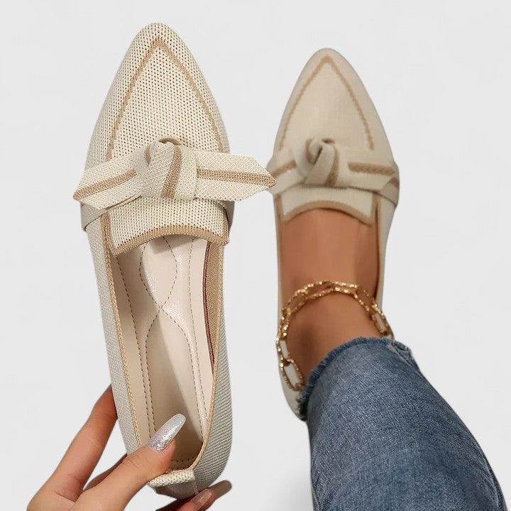 Women's Pointed Toe Knit Flats Comfortable Everyday | Slip-On Cushioned - Image 7