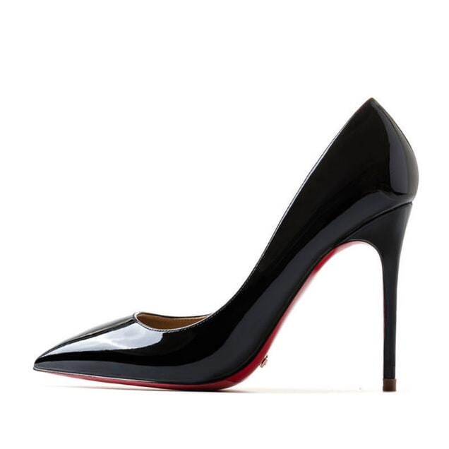 Women's Pointed Toe Stiletto Heels with Patent Leather and Slip-On Design - Image 4