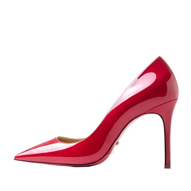 Women's Pointed Toe Stiletto Heels with Patent Leather and Slip-On Design - Image 7