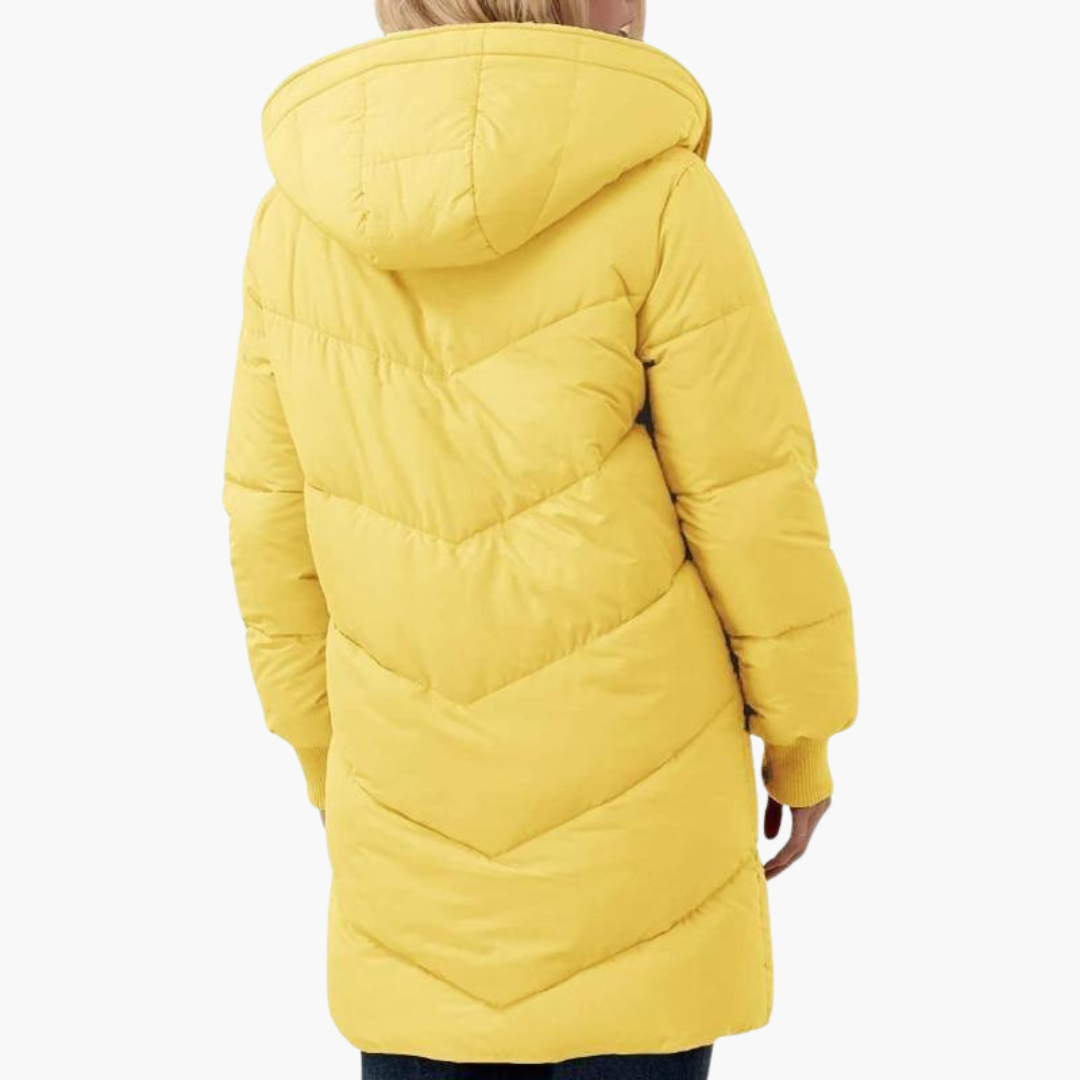 Women's Puffer Coat Jacket with Fleece Lining and Hooded Quilted Design - Image 16