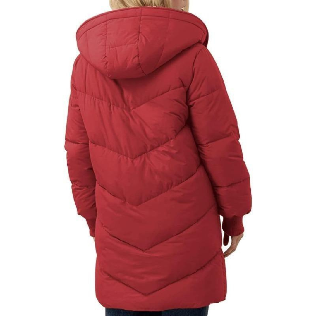 Women's Puffer Coat Jacket with Fleece Lining and Hooded Quilted Design - Image 18