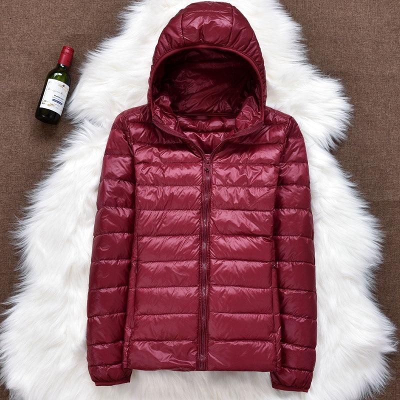 Women's Puffer Jacket Hooded Quilted with Zip Closure - Image 8