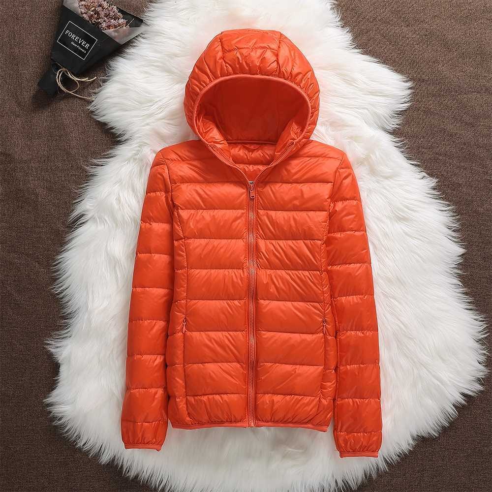 Women's Puffer Jacket Hooded Quilted with Zip Closure - Image 9