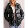 Women's Puffer Jacket Winter Quilted Hooded with Full Zip and Side Pockets - Image 6