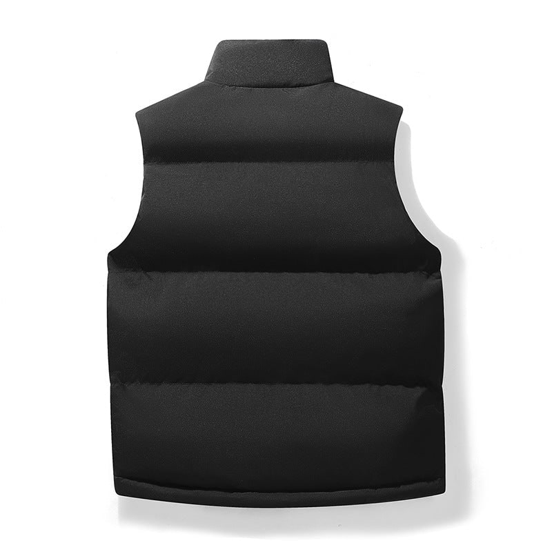 Women's Puffer Vest Quilted Sleeveless with Stand Collar and Snap Pockets - Image 4