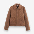 Women's Quilted Jacket with Diamond Pattern and Corduroy Collar - Image 1