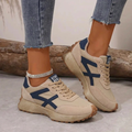 Women's Retro Running Sneakers with Lace Up Low Top Cushioned Sole - Image 3