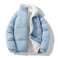Women's Reversible Puffer Jacket with Quilted Sherpa Fleece and High Collar - Image 10