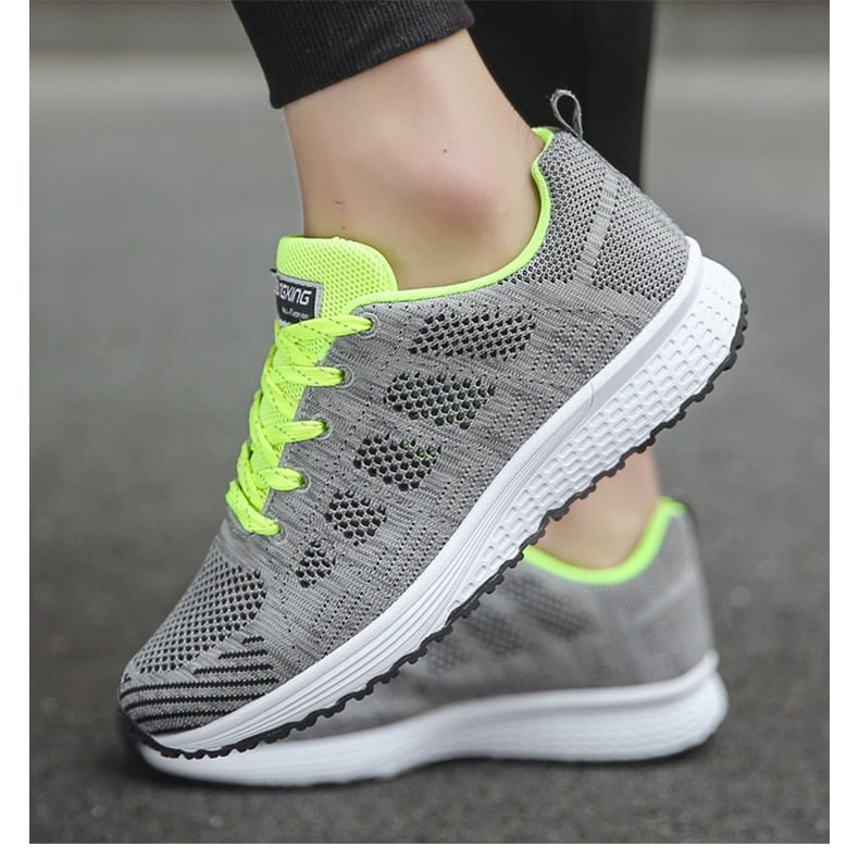 Women's Running Shoes Knit with Arch Support Lace-Up - Image 11
