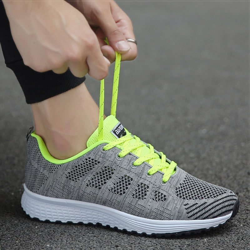 Women's Running Shoes Knit with Arch Support Lace-Up - Image 5