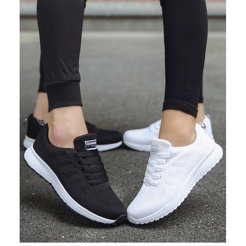 Women's Running Shoes Knit with Arch Support Lace-Up - Image 6