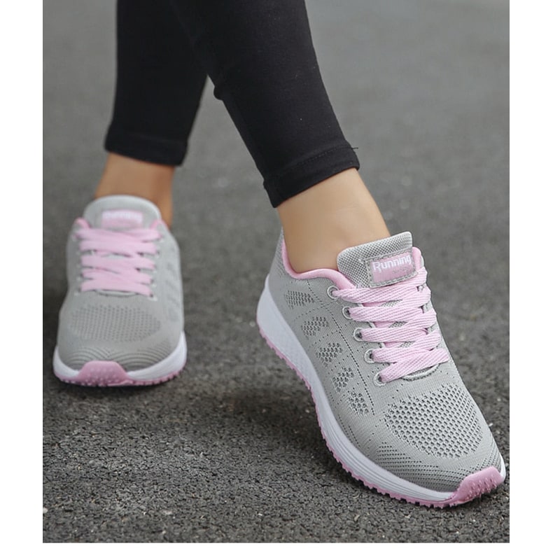 Women's Running Shoes Knit with Arch Support Lace-Up - Image 7