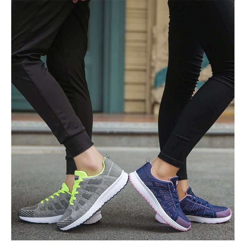 Women's Running Shoes Knit with Arch Support Lace-Up - Image 8