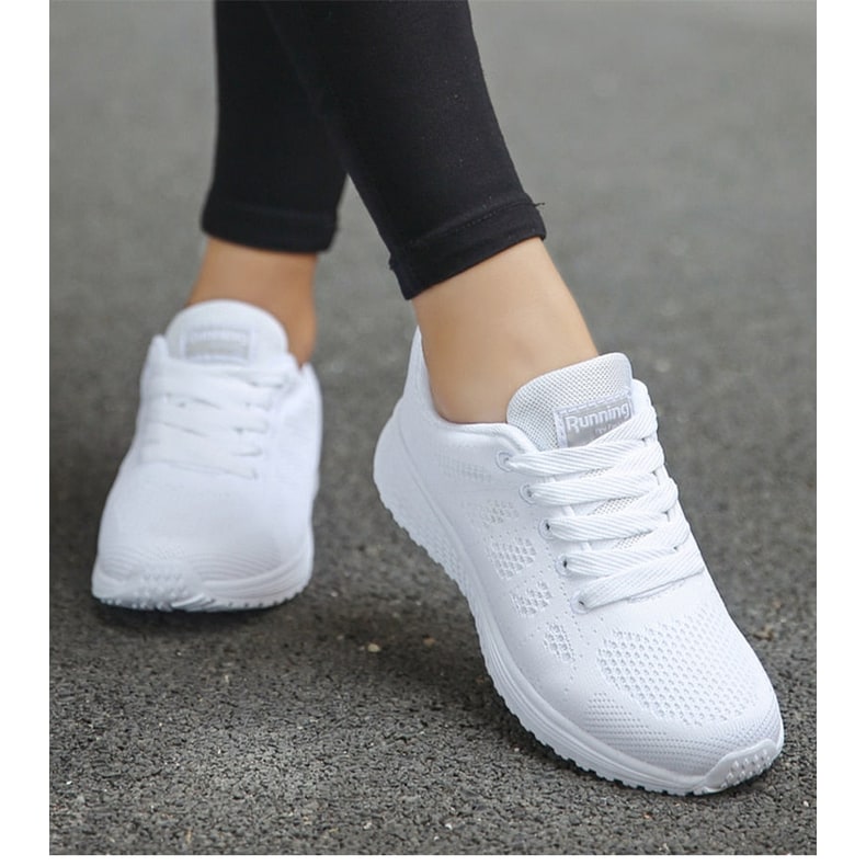 Women's Running Shoes Knit with Arch Support Lace-Up - Image 9