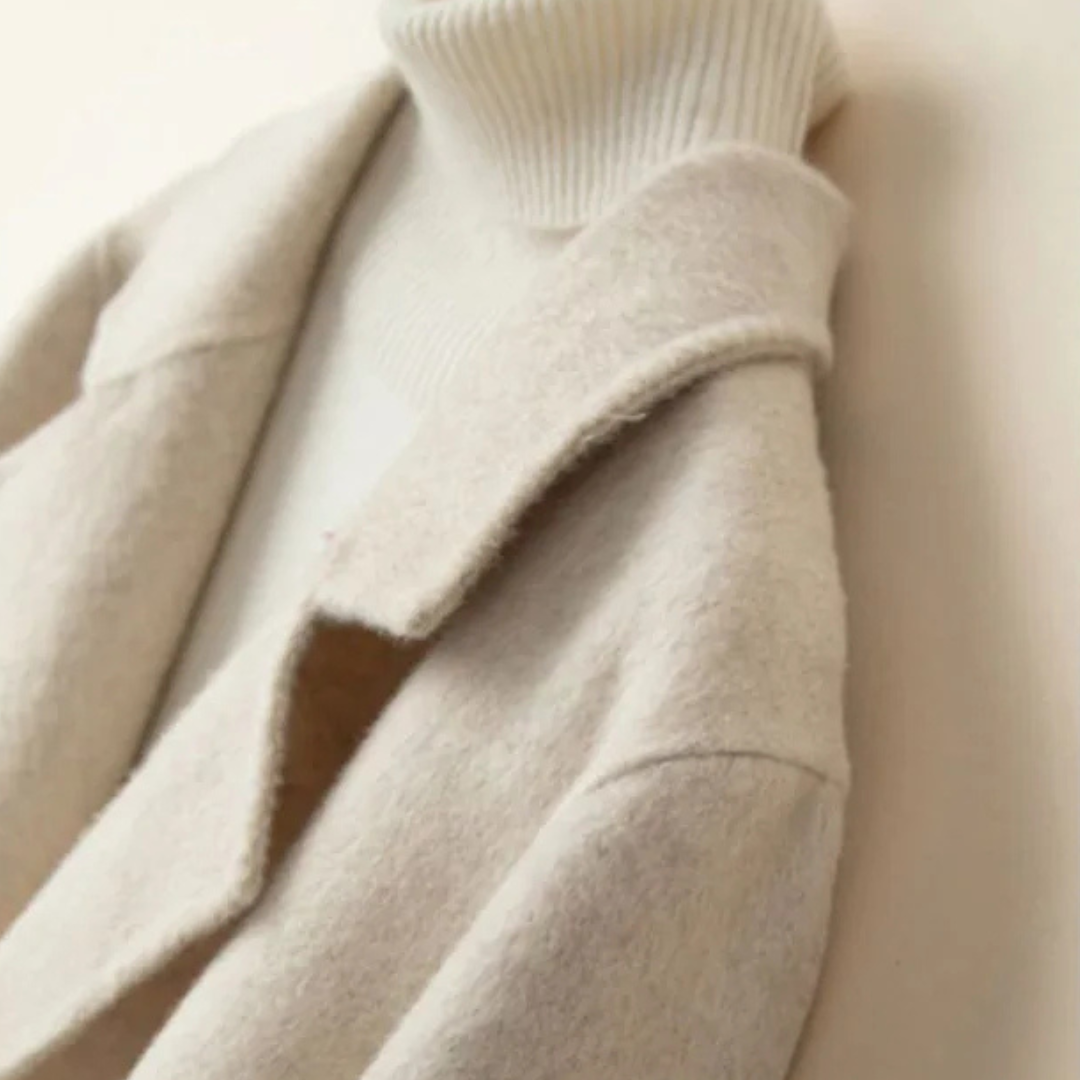 Women's Short Double-Breasted Coat Winter Casual Notched Lapel - Image 12