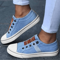 Women's Slip on Sneakers Non Work Resistant Canvas Laceless Trainers - Image 2