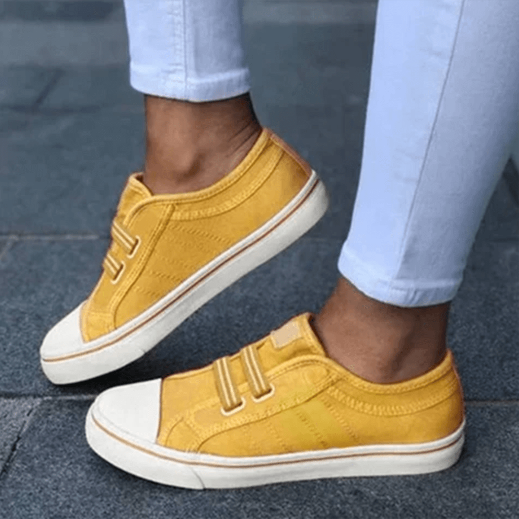 Women's Slip on Sneakers Non Work Resistant Canvas Laceless Trainers - Image 6