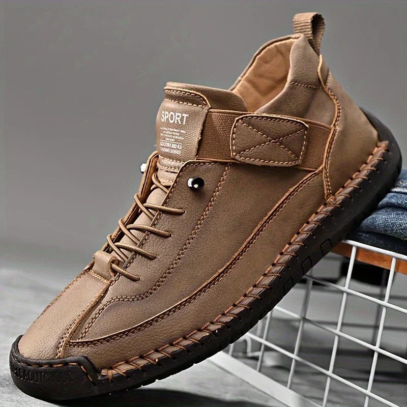 Women's Slip on Sneakers Walking Shoes with Padded Collar and Faux Leather Upper - Image 9